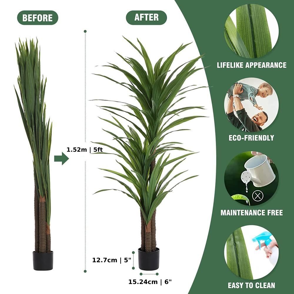 Artificial Dracaena Indoor Plant: image 5